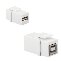 Conector USB 2.0 Keystone de Montaje en Panel Tipo B a Tipo A Hembra, Fácil Gestión de Cables para Cámaras y Computadoras Portátiles
