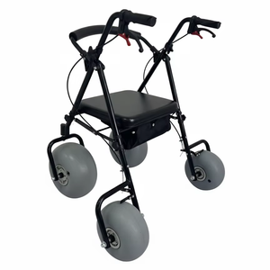 Strandrollstuhl Gehhilfe für den Strand für Erwachsene mit Sitz Arbeitssparende Laufrollen Reha-Hilfsmittel Faltbar und Leicht - Product Image 2