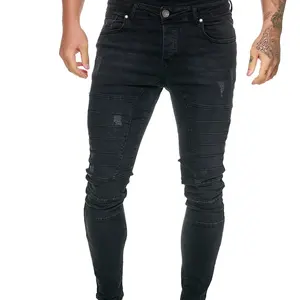 Custom Chicano Gestapelde Jeans Y 2K Vintage Punk Design Rock Revival Gewassen Skinny Heren Jeans 2023