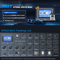 XTOOL IP919MAX 100% Original, ensemble complet + programmeur de clés de voiture KC501, outil de programmation ECU J2534, scanner de diagnostic de tous les systèmes