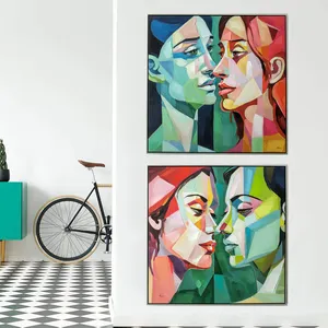 Lukisan dinding wanita cantik abstrak di kanvas Hd uang kertas cetakan grafiti Pop seni dekorasi rumah lukisan harga grosir - Product Image 1