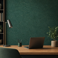 Revêtement mural en liège ignifuge personnalisable avec texture feuille d'or pour appartements et hôtels