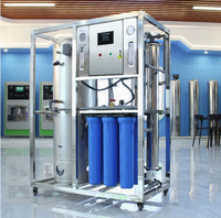 Système d'osmose inverse industriel avec filtration d'eau UV 500LPH 220V Pompe et usine de purification d'eau à moteur