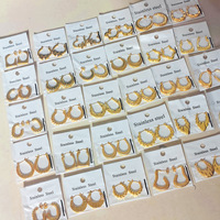 Pendientes de Acero Inoxidable de Moda al por Mayor, Joyería de Lujo Minimalista y Moderna Chapada en Oro de 18K para Mujer
