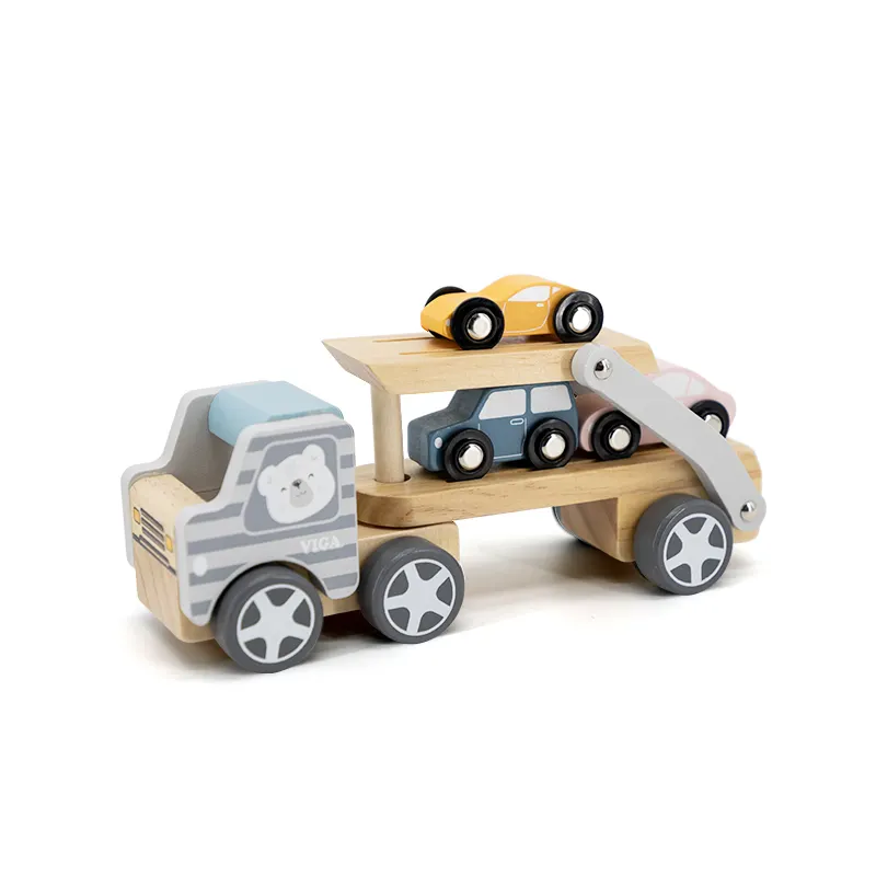 Деревянный Цветной грузовик макарон, игрушечный детский автомобиль, игрушка