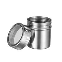 Stainless Steel Chocolate Pepper Shaker, Sugar Cocoa Flour Duster, Coffee Latte Cappuccino Mesh Sifter