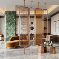 Paravent en verre moderne de luxe en acier inoxydable 304, séparateur de pièce, panneau en verre encadré, décoration intérieure pour hôtel et maison