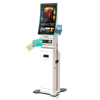 Kiosco de Pago Multifuncional con Pantalla Táctil Curva de 10 Puntos para Supermercados, con Sistema POS y SDK