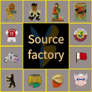 批发定制标志印花翻领别针硬软珐琅金属徽章铁时尚国庆万圣节富士山动漫 - Product Image 6