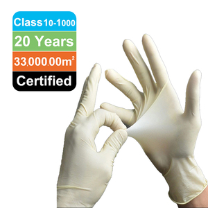 Klasse 5 100 1000 Rutschfeste Puderfreie Einweg 9-Zoll 12-Zoll Industrie-Reinraum <span class=keywords><strong>Latex</strong></span>-Handschuhe - Product Image 1