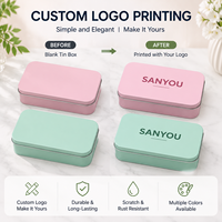 Scatola di Latta Rettangolare Personalizzata con Logo, Produttore OEM, Piccola Scatola Vuota Opaca per Conservazione con Coperchio