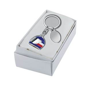 Porte-clés casque de moto France, accessoire en métal, breloque - Product Image 2