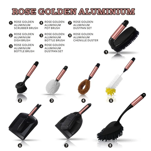 Vente directe d'usine Masthome série or <span class=keywords><strong>rose</strong></span> ensemble brosse <span class=keywords><strong>et</strong></span> pelle à poussière petit <span class=keywords><strong>balai</strong></span> en forme d'éventail ensemble de pelle à poussière - Product Image 2
