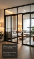 Slanke aluminium keukenschuifdeur met gehard glas, stille schuifdeur voor binnen, geschikt voor woningrenovatie