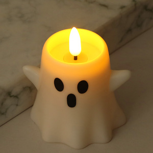 <span class=keywords><strong>Luminara</strong></span> Ghost - Bougies sans flamme pour Halloween, bougies LED à piles avec autocollants effrayants, bougies pour le Jour des Morts - Product Image 4