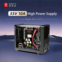 Alimentation de laboratoire CC YCS 3310 33V 10A 330W à faible ondulation avec protection contre les impulsions, limiteur 6.2V/8.4V et 4 touches de mémoire