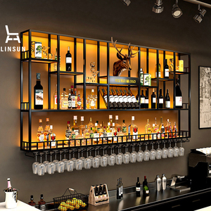 Moderno Porta Botellas <span class=keywords><strong>de</strong></span> Vino Colgante <span class=keywords><strong>de</strong></span> <span class=keywords><strong>Hierro</strong></span> <span class=keywords><strong>Forjado</strong></span> para Decoración <span class=keywords><strong>de</strong></span> Techo <span class=keywords><strong>de</strong></span> Bar, Mueble <span class=keywords><strong>de</strong></span> Bar <span class=keywords><strong>de</strong></span> Gran Capacidad, Mueble <span class=keywords><strong>de</strong></span> Restaurante - Product Image 1