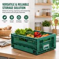 Panier à fruits pliable en plastique PP HUADING 400*300*170 mm, empilable, intérieur lisse, pour l'exportation de mangues et d'agrumes