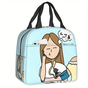 Sac à déjeuner vert menthe pour infirmière, sac isotherme portable avec fermeture éclair pour le personnel médical, pour femmes, pour l'école, le bureau, les voyages - Product Image 3