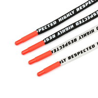 Cordon de capuche personnalisé de 5 mm, cordon en polyester noir imprimé avec logo