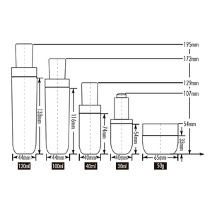 Envase de cosméticos personalizado de lujo, frasco de vidrio <span class=keywords><strong>y</strong></span> bomba de pulverización, conjunto de botellas de cosméticos con cuentagotas de prensa dorada de 30ml, 40, 100 <span class=keywords><strong>y</strong></span> 120 ML - Product Image 5