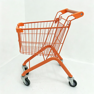 Chariot de courses 340L pour supermarché, grande capacité, robuste, en treillis métallique chromé, roues pivotantes silencieuses, kit pour usage commercial - Product Image 6