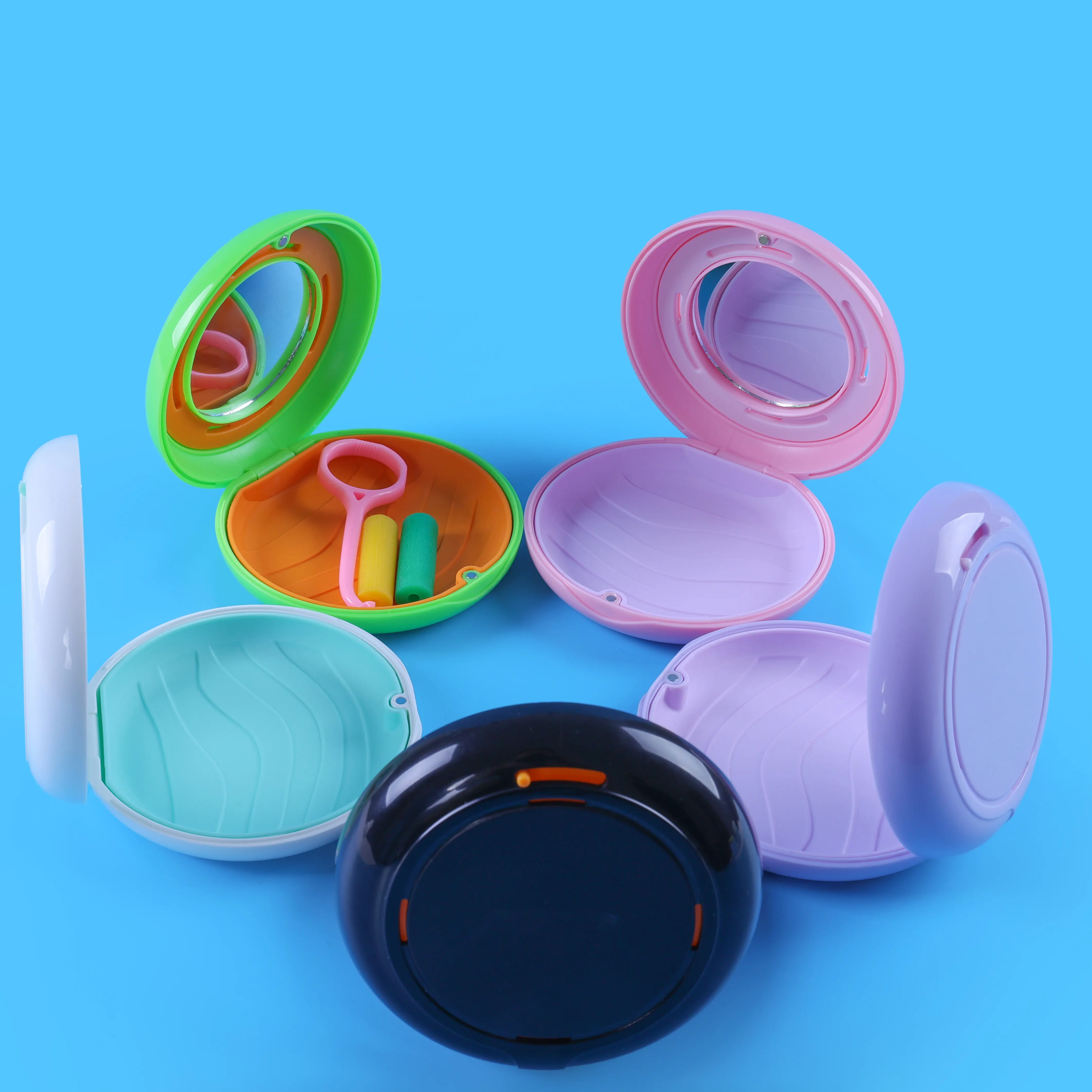Dental Retainer Case With Aligner Remover Tool Orthodontic Mouth Guard Oral Hygiene Supplies Storage Box Plastic Container New