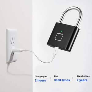 Cerradura Inteligente Mini Sin Llave YH3264, <span class=keywords><strong>Candado</strong></span> con Huella Dactilar, para Gabinetes, Cajas, Puertas de Casa, Gimnasio, Equipaje de Viaje, Maletas de Exterior - Product Image 1