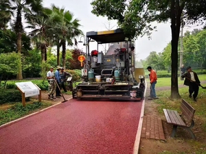 <span class=keywords><strong>Bitume</strong></span> d'asphalte coloré pour la signalisation routière et les chaussées Asphalte de couleur <span class=keywords><strong>rouge</strong></span> pour les voies de vélo et les allées - Product Image 3