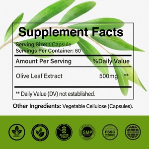 Oem ODM Hot Bán thảo dược bổ sung 50% oleuropein <span class=keywords><strong>Olive</strong></span> lá chiết xuất viên nang - Product Image 4