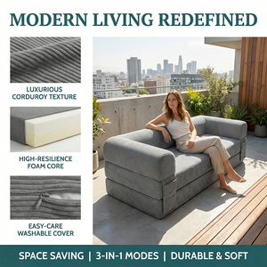 Ghế sofa giường gấp gọn tùy chỉnh bán buôn, không khung, mút ép, ghế lười đặt sàn dành cho cho thuê nghỉ dưỡng, không gian nhỏ - Product Image 2