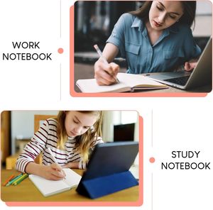 Carnet de notes professionnel en cuir PU avec sangle, couverture souple, impression personnalisée, formats A4, A5, A6, vente en gros - Product Image 5