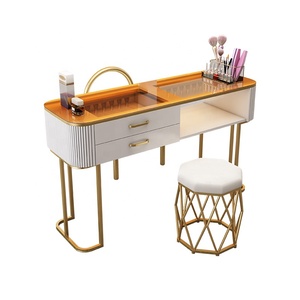NEW White Cream Style Wooden <b>Nail</b> Table With Storage Multifunctional Single Manicure <b>Desk</b> for Home Salon and <b>Nail</b> Art - Product Image 6