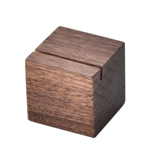 Porte-cartes en bois de noyer, support de menu pour restaurant, présentoir de prix, base en bois massif, durable et stable - Product Image 3
