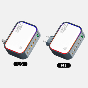 Cargador multipuerto de nitruro de <span class=keywords><strong>galium</strong></span> (GAN) de 120W personalizado, carga rápida 5 PD 100W QC3.0 para carga eléctrica de ordenador portátil y de escritorio - Product Image 1