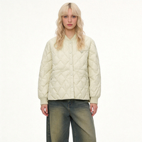 Veste matelassée pour femme - Manteau léger et chaud style bomber rembourré en losanges pour un usage quotidien décontracté, vêtements de bureau - Logo personnalisé