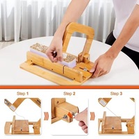 Planche à découper rectangulaire en bambou pour savon artisanal à froid, style guillotine, couteau à fil, écologique, certifié FSC