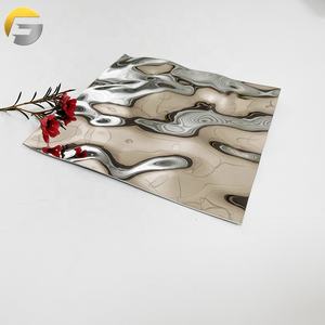 CL0052 מים אדווה קיר פנל בולט נירוסטה גיליון 304 316 מראה תקרת פנל - Product Image 2