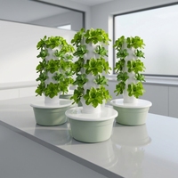 Système vertical hydroponique intelligent automatique à 5-9 étages, en plastique anti-UV, pour la ferme et le jardin, facile à utiliser