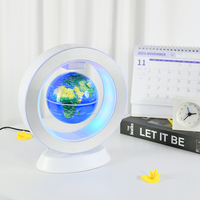 Carte ronde du monde globe flottant à lévitation magnétique rotative pour décoration de bureau éducation enfants avec haut-parleur bluetooth