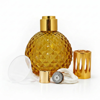 Lampe aromatique catalytique en verre taillé diamant 200 ml, vente en gros, directement de l'usine, OEM personnalisé, lampe diffuseur de parfum de luxe pour la maison