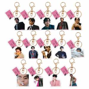 Venta caliente 2024 nuevo estilo Corea Top KPOP Idol Boys Jimin <span class=keywords><strong>Kim</strong></span> <span class=keywords><strong>Tae</strong></span> <span class=keywords><strong>Hyung</strong></span> acrílico llavero regalos Kpop Idol fans Club reunión regalo - Product Image 6