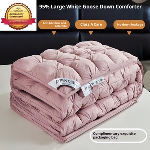 Couette en <span class=keywords><strong>duvet</strong></span> ChamXue, <span class=keywords><strong>duvet</strong></span> <span class=keywords><strong>de</strong></span> canard blanc, insert <span class=keywords><strong>de</strong></span> couette, couette en <span class=keywords><strong>duvet</strong></span>, épaissie, tissage en coton pur, fleurs tirées, douce et épaisse - Product Image 3