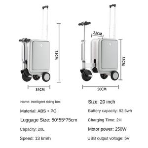 वयस्कों और बच्चों के लिए जिपर बंद करने के साथ 20-इंच एब्स + पीसी सामान मामला - Product Image 3