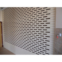 Volet roulant en alliage d'aluminium, design moderne, grille de sécurité, porte à enroulement, trous carrés perforés, isolation thermique, supermarché