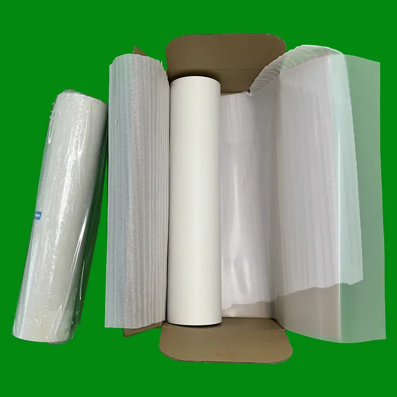 Горячая распродажа, теплопередающая ПЭТ пленка dtf, рулон пленки 60 см, двухсторонняя бумага dtf с двойной печатью