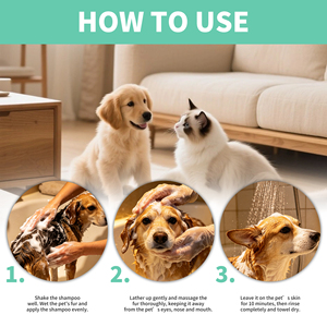 Shampooing pour chiens et chats à action rapide, formule médicamenteuse <span class=keywords><strong>anti</strong></span>-poux, pH équilibré, apaise les démangeaisons cutanées - Product Image 6