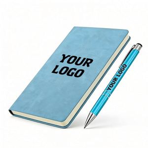 Promo Gift Custom Printing Logo PU Leather Soft Cover Business Notebook - Product Image 1