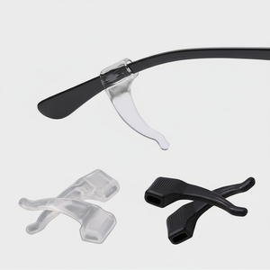 2P Prodotti per la Cura degli Occhiali in Silicone, Supporto Antiscivolo per Montatura con Supporto per Orecchie, Punte di Fissaggio per Occhiali da Sole con Montatura a Corno, Copri-Orecchini - Product Image 1