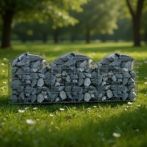 Cesto Gabion in Ferro Zincato ad Arco 39.4x11.8x31.5 Pollici per Decorazione Giardino Esterno - Product Image 3
